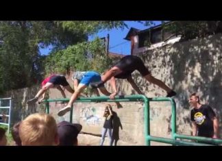 Бодрое утро вместе слэклайном и воркаутом 15.08.2018